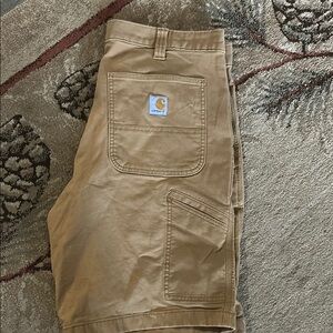Carhartt Tan Cargo Shorts Durable Canvas